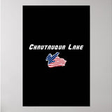 Chautauqua Lake New York Patriotic Eagle Art Poster — designed by GeoGearCo and produced by Zazzle