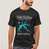 Dale Hollow Lake Kentucky Tennessee Nautical Map T-Shirt — designed by GeoGearCo and produced by Zazzle