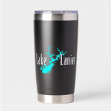 Lake Lanier Georgia Lake Map Boating and Fishing Insulated Tumbler — designed by GeoGearCo and produced by Zazzle