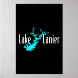 Lake Lanier Georgia Lake Map Boating and Fishing Poster — designed by GeoGearCo and produced by Zazzle