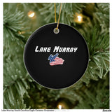Lake Murray South Carolina Eagle Ceramic Ornament — designed by GeoGearCo and produced by Zazzle