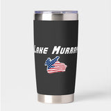 Lake Murray South Carolina Patriotic Eagle Insulated Tumbler — designed by GeoGearCo and produced by Zazzle