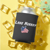 Lake Murray South Carolina Patriotic Eagle Can Cooler — designed by GeoGearCo and produced by Zazzle