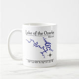 Lake of the Ozarks Missouri Detailed Map Mug — designed by GeoGearCo and produced by Zazzle