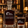 6-sided custom logo decanter