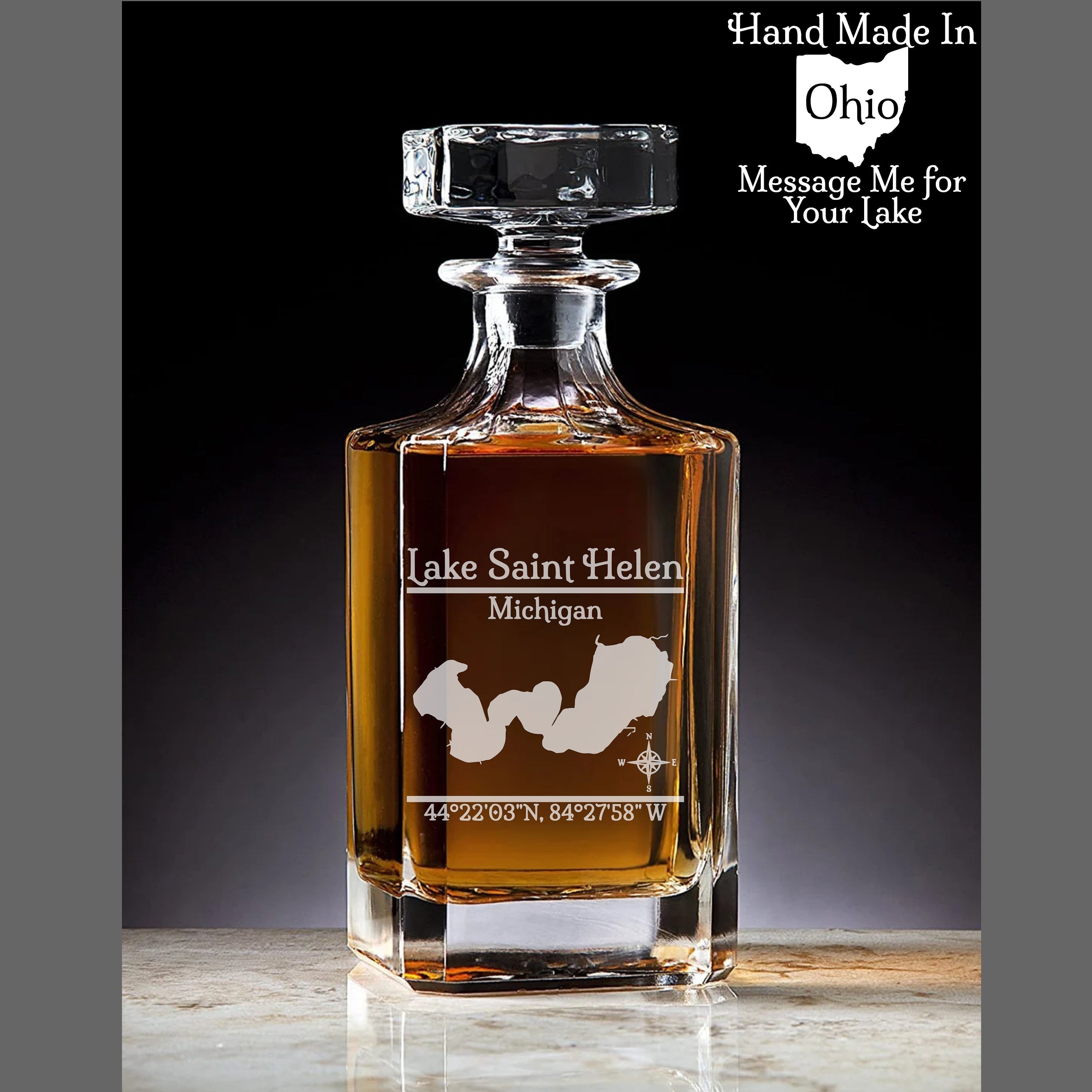Lake Saint Helen Custom Decanter