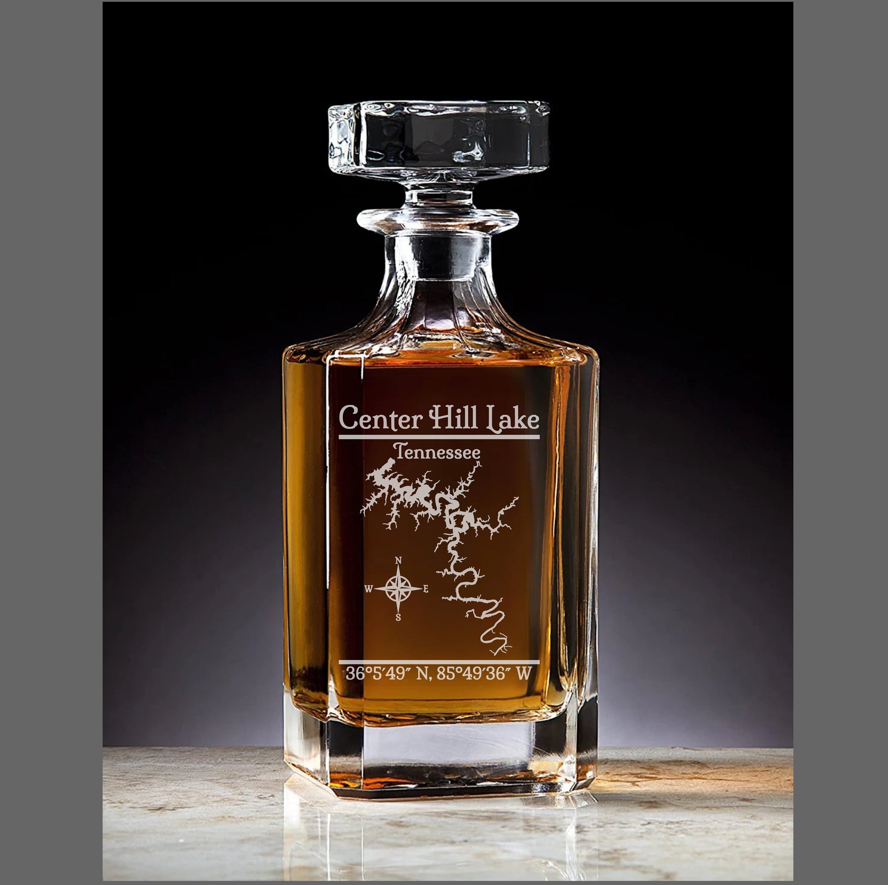 Center Hill Lake Custom Decanter