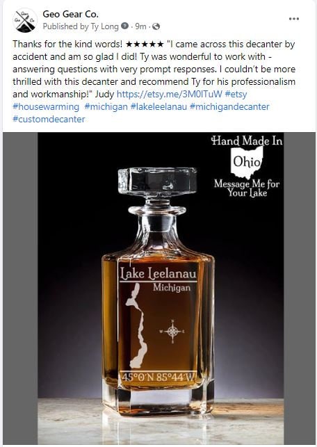 Big Sandy Lake, Minnesota Vintage Style Laser Engraved Glass Whiskey Decanter with Bottle Stopper - Gift for Men & Gift for Women