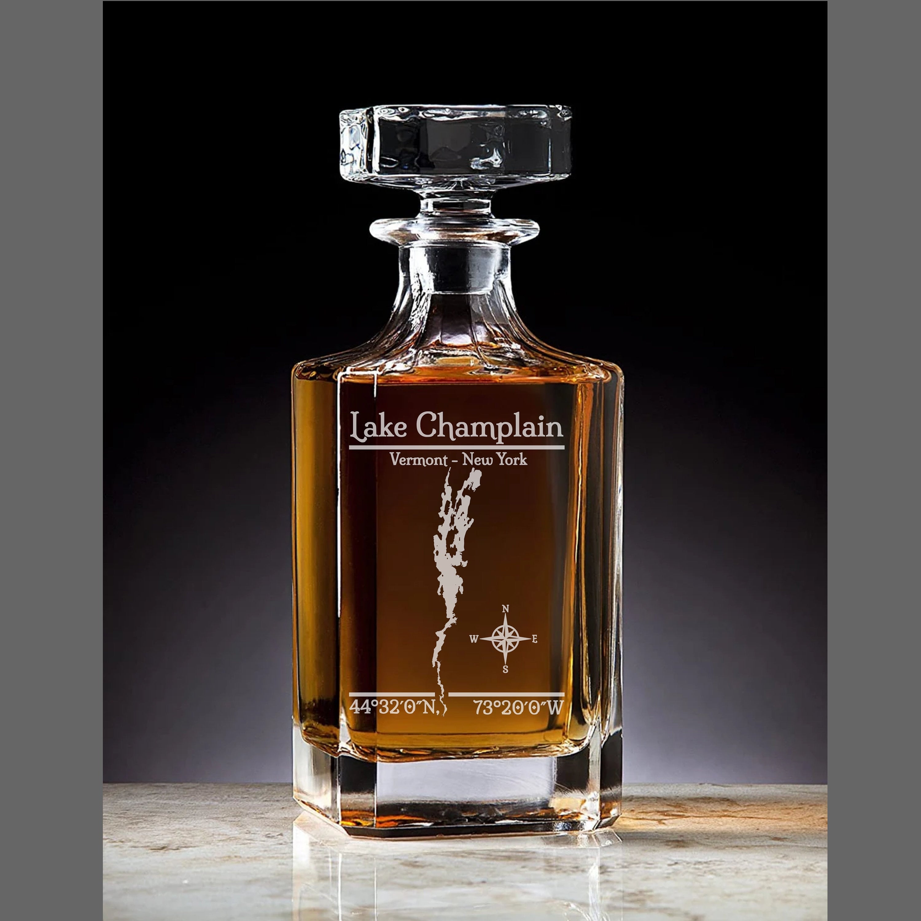 Lake Champlain Custom Decanter